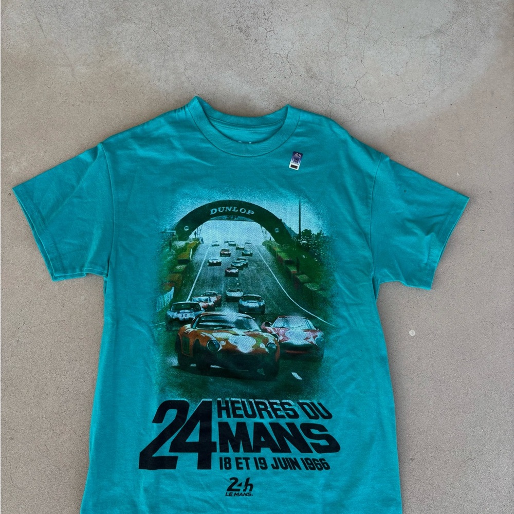 Dunlop 24 Heures Du Mans Teal Graphic Tee